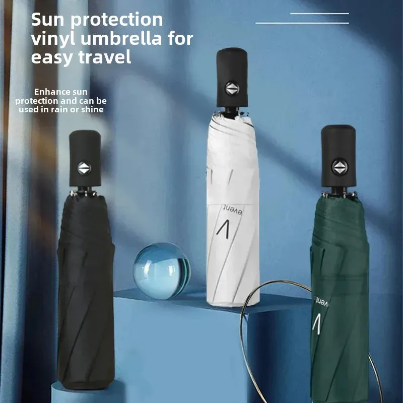 ☀️☔ Automatic UV Protection Umbrella – Three-Fold, Windproof & Customizable for Business & Travel! 🌦️✨