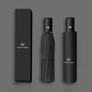 ☀️☔ Automatic UV Protection Umbrella – Three-Fold, Windproof & Customizable for Business & Travel! 🌦️✨