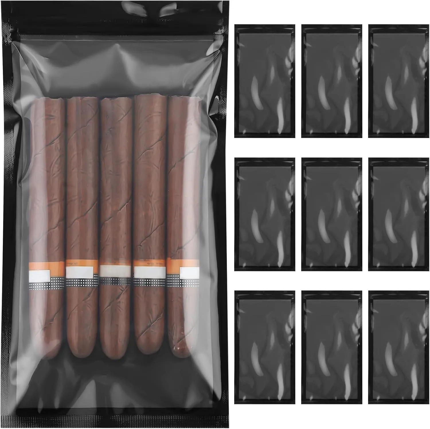 10 PCS Cigar Humidor Bags - 9.5' x 5.1' Hydration Bags for Travel, Business Trips