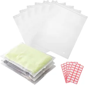100Pcs Packaging Bags, 8" x 10" Shirt Bags, Suitcase Organizer, Clothing Shipping Bags, Shipping Bags For Clothes, Package Bags, Clear Travel Bags for Small Business Shipping Packaging