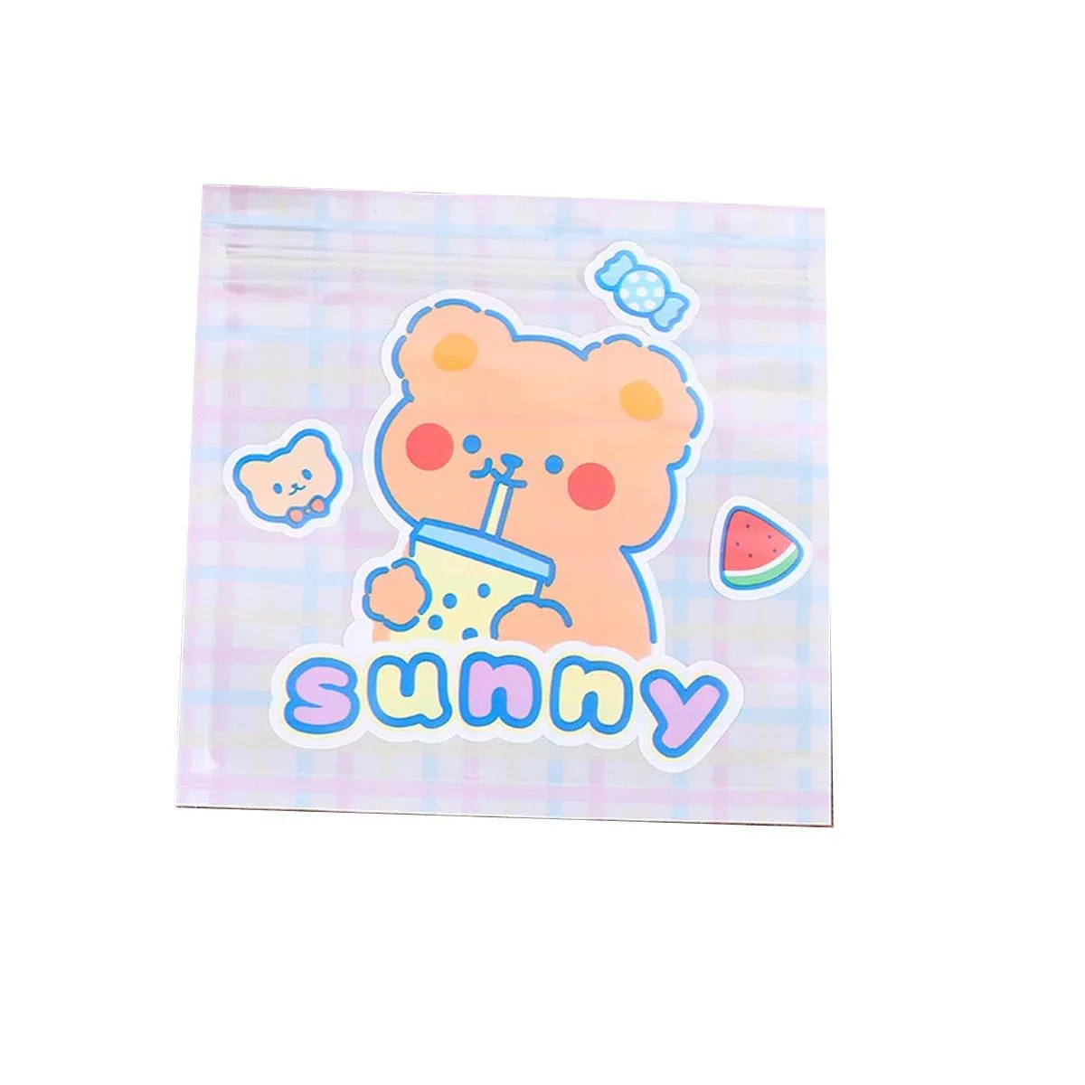 100PCS Ziplock Bags Candy Cookies Plastic Storage Bags