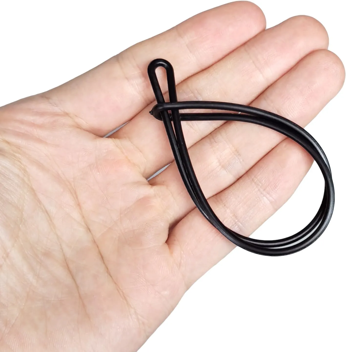 110 Pcs 6.5 inch Length Plastic Travel Luggage Loops PVC Name Tag Loop Straps Bag Worn Loops for Luggage Bag ID Tag (Black)