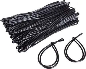 110 Pcs 6.5 inch Length Plastic Travel Luggage Loops PVC Name Tag Loop Straps Bag Worn Loops for Luggage Bag ID Tag (Black)