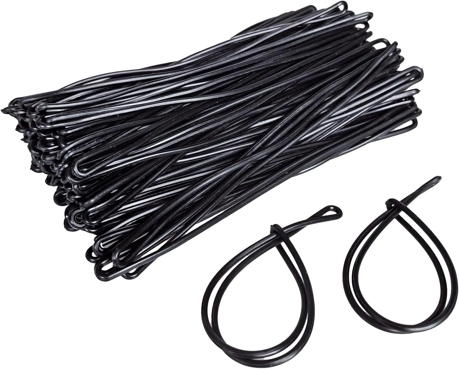 110 Pcs 6.5 inch Length Plastic Travel Luggage Loops PVC Name Tag Loop Straps Bag Worn Loops for Luggage Bag ID Tag (Black)