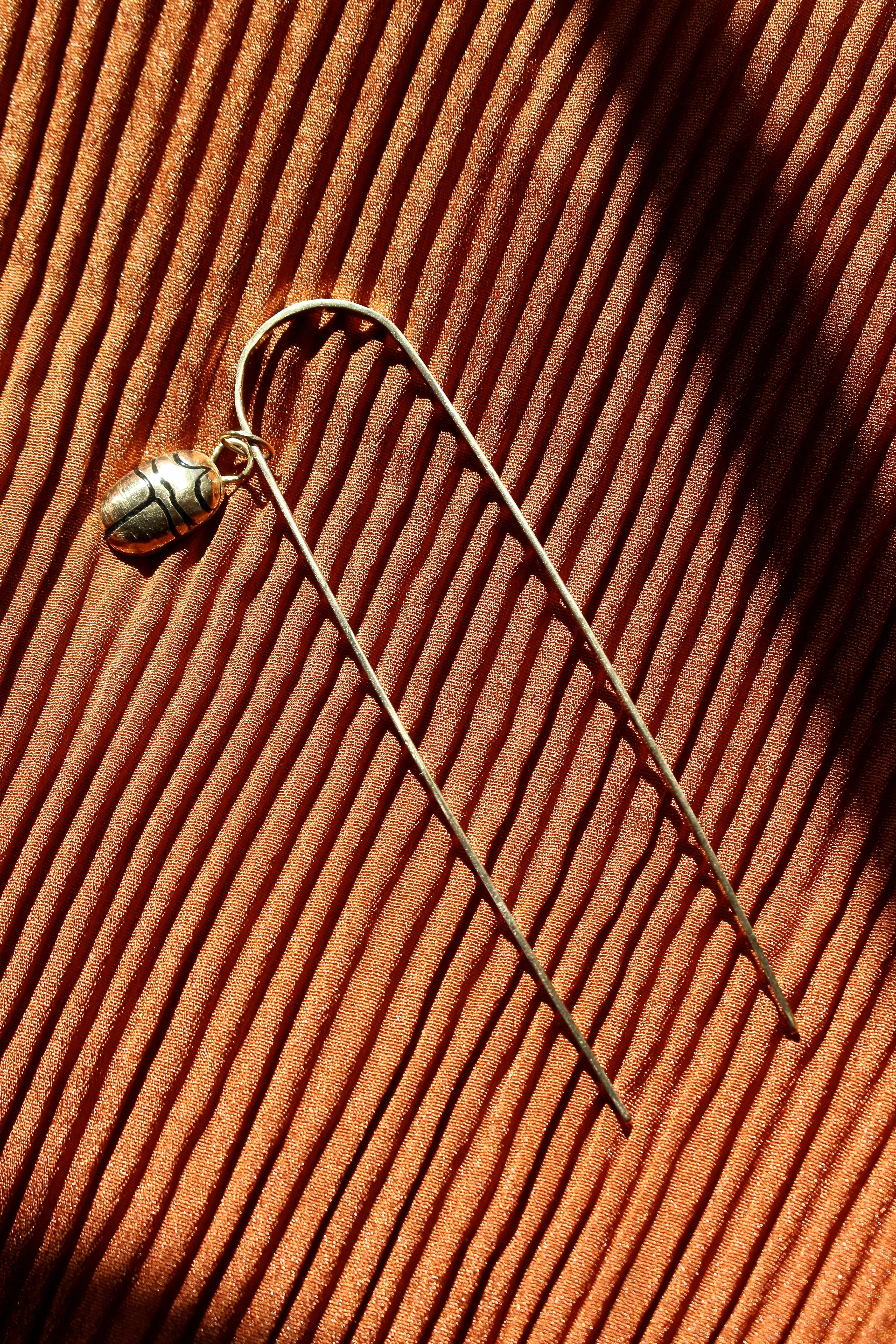 14K Yellow Gold Hair Fork