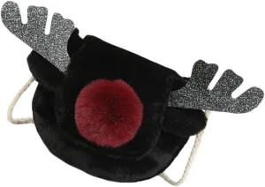 1Pc Cute Christmas Elk Plush Bag Fashion Storage Messenger Bag for Women Adorable Soft Plush Purse Stylish Animal Design