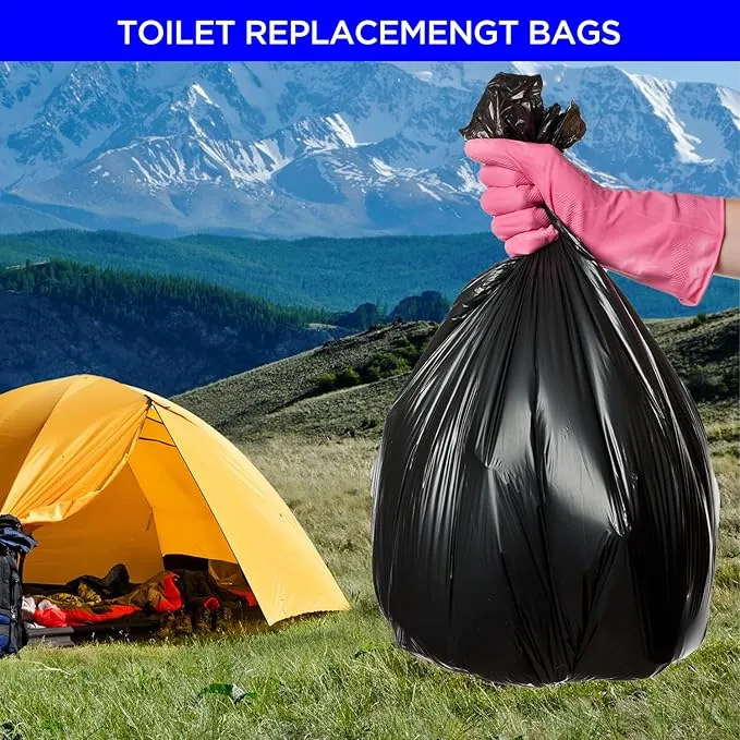 20 PCS Biodegradable Camping Toilet Bags, 22L Capacity, Portable Toilet Bags for portable potty, Camping Toilet Accessories for Eco-Friendly Waste Disposal in Outdoor Adventures