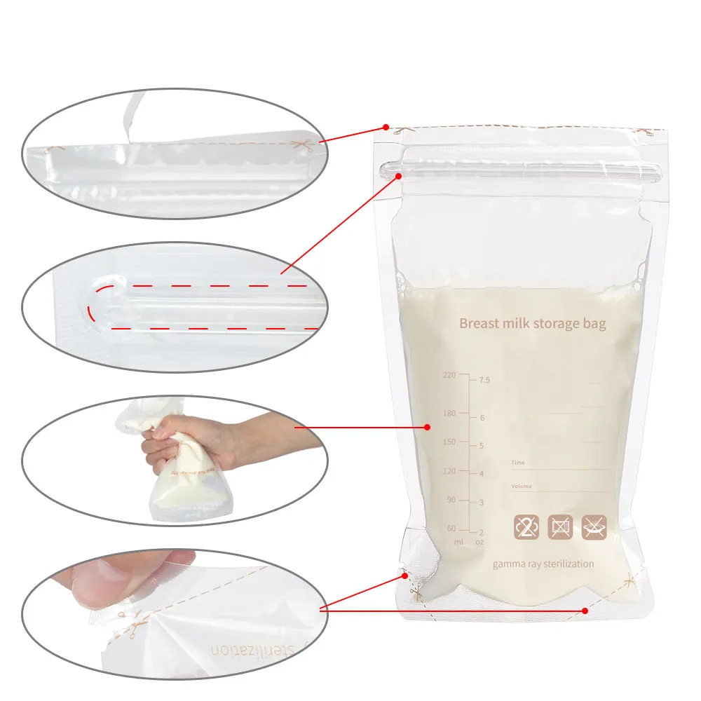 200ml BPA Free Breast Milk Plastic Storage Bags