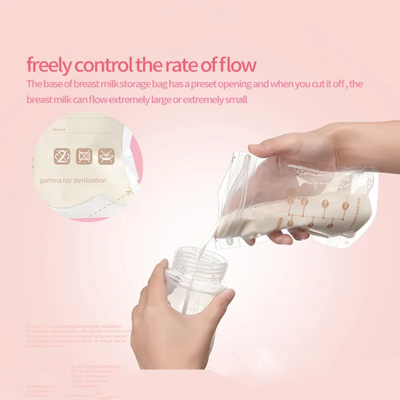 200ml BPA Free Breast Milk Plastic Storage Bags