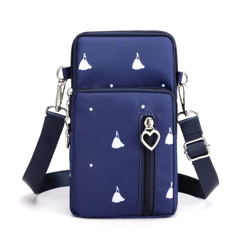 2023 Canvas Handbag Mobile Phone Bag Women's Messenger Bag All-match Mini Small Crossbody Bag Hanging Neck Coin Purse Bag