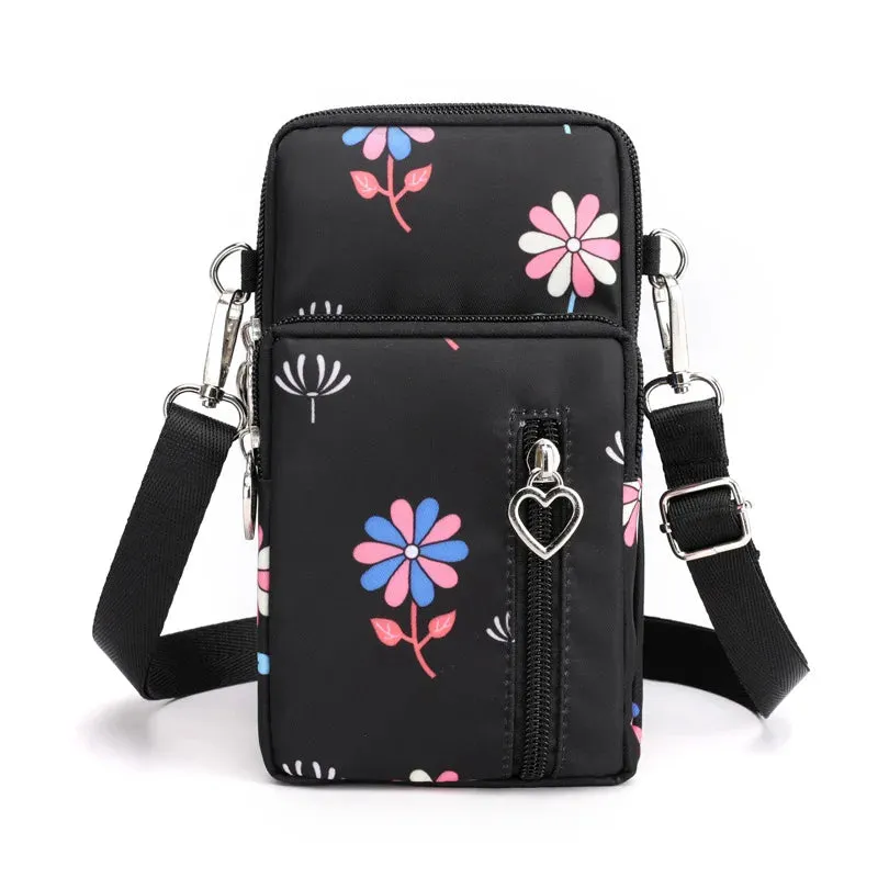 2023 Canvas Handbag Mobile Phone Bag Women's Messenger Bag All-match Mini Small Crossbody Bag Hanging Neck Coin Purse Bag
