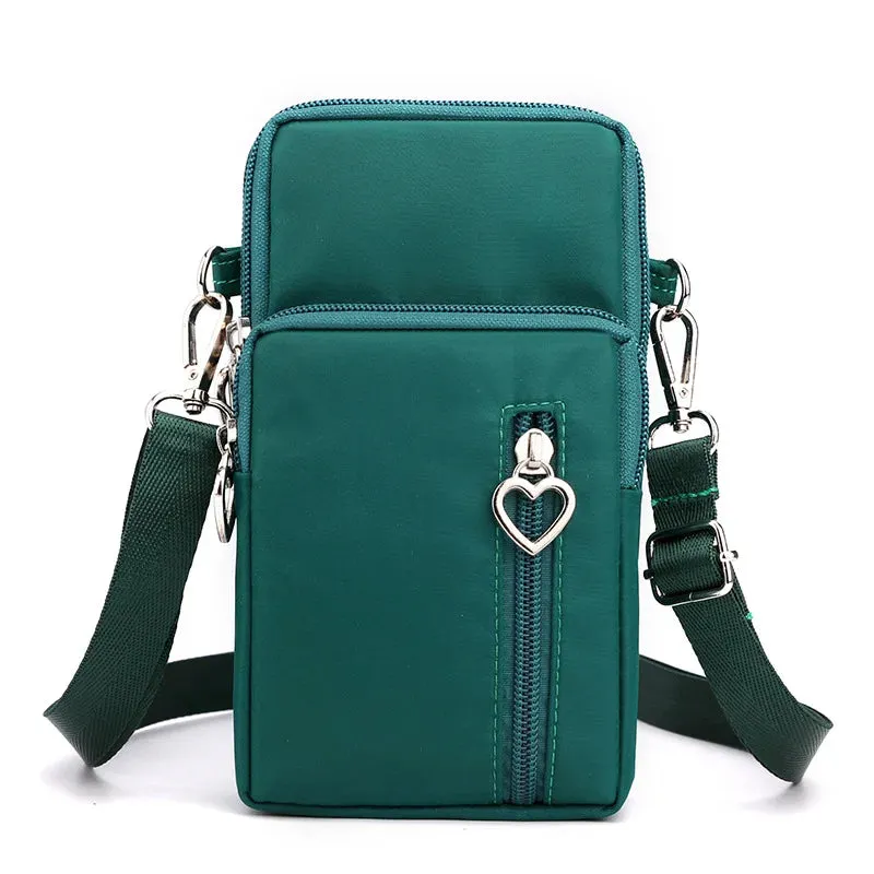 2023 Canvas Handbag Mobile Phone Bag Women's Messenger Bag All-match Mini Small Crossbody Bag Hanging Neck Coin Purse Bag
