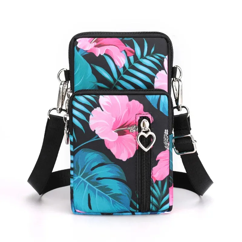 2023 Canvas Handbag Mobile Phone Bag Women's Messenger Bag All-match Mini Small Crossbody Bag Hanging Neck Coin Purse Bag