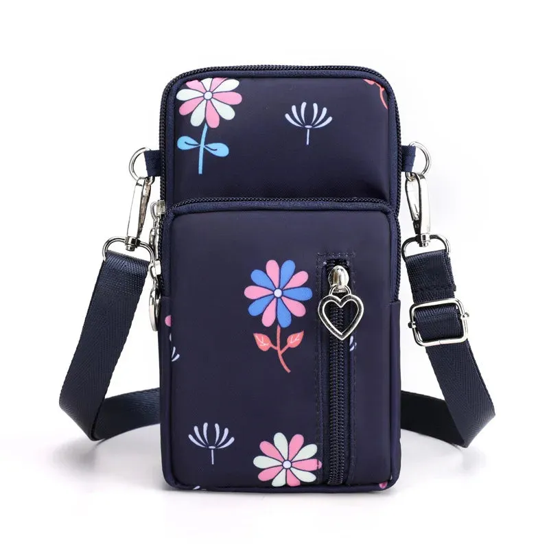 2023 Canvas Handbag Mobile Phone Bag Women's Messenger Bag All-match Mini Small Crossbody Bag Hanging Neck Coin Purse Bag