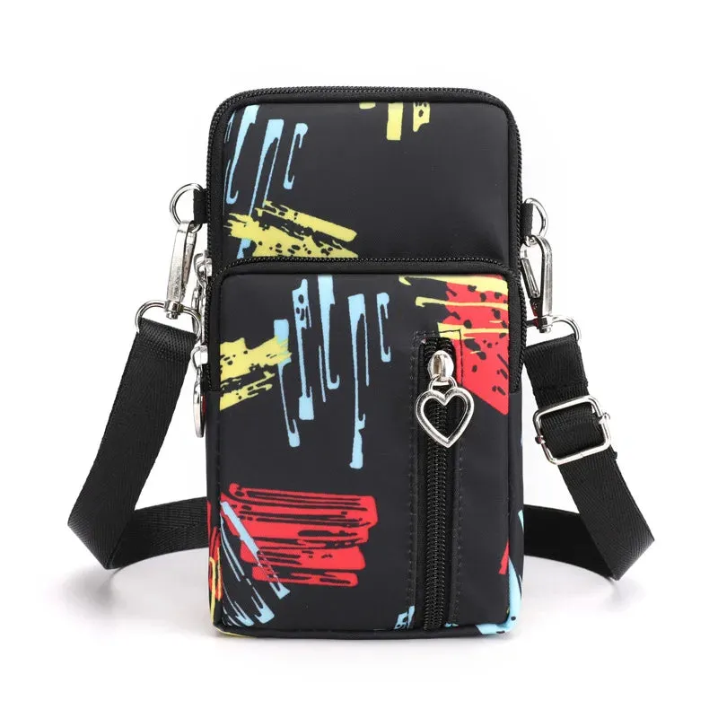 2023 Canvas Handbag Mobile Phone Bag Women's Messenger Bag All-match Mini Small Crossbody Bag Hanging Neck Coin Purse Bag
