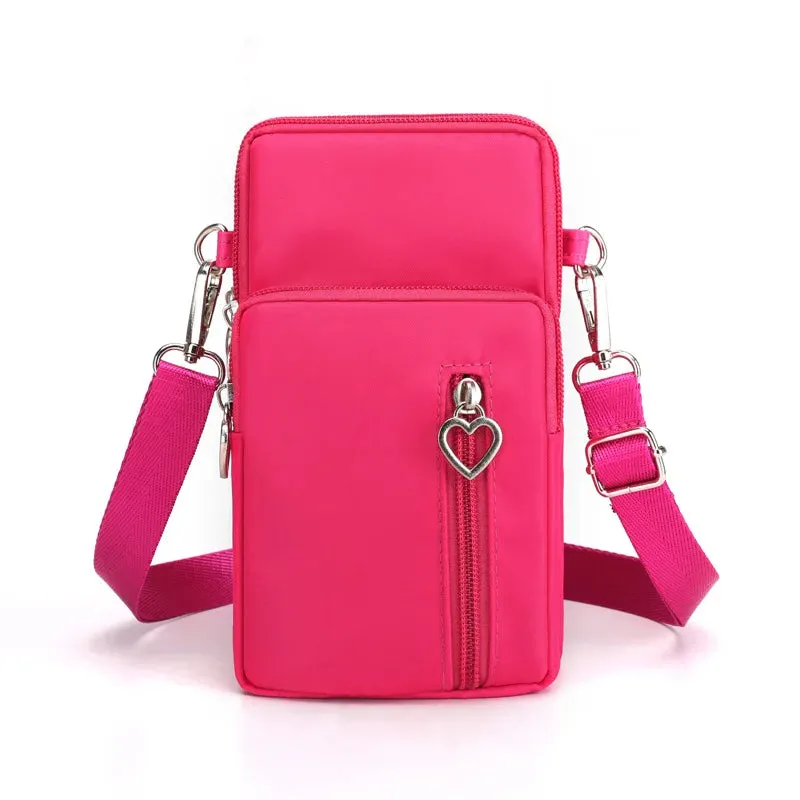 2023 Canvas Handbag Mobile Phone Bag Women's Messenger Bag All-match Mini Small Crossbody Bag Hanging Neck Coin Purse Bag
