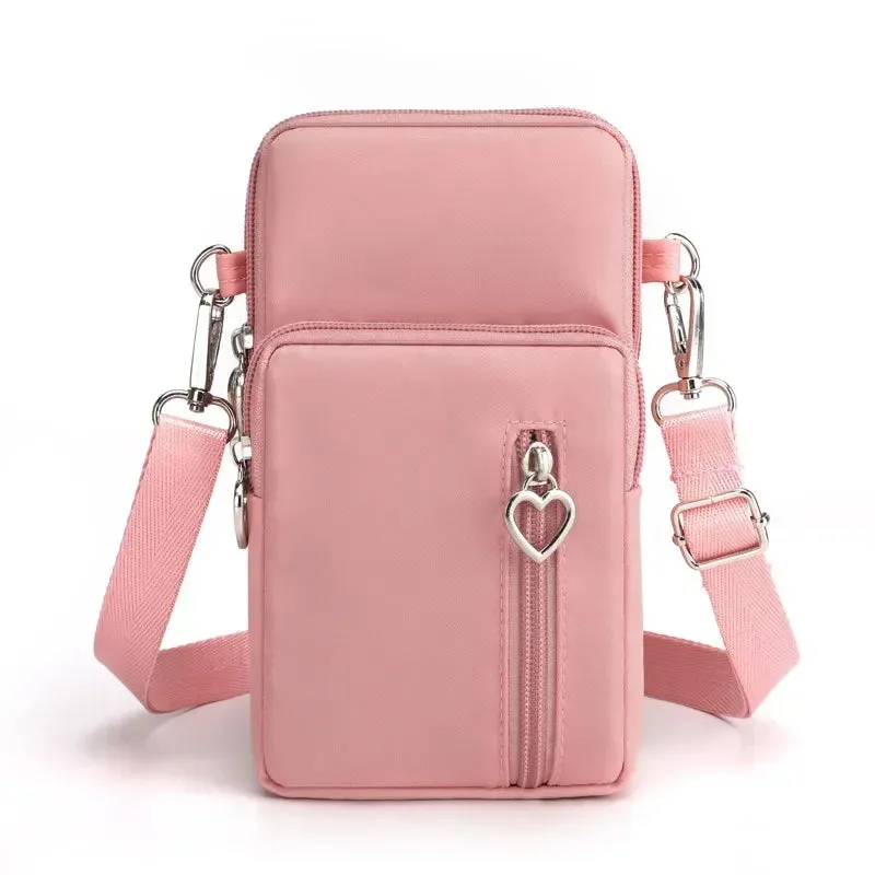 2023 Canvas Handbag Mobile Phone Bag Women's Messenger Bag All-match Mini Small Crossbody Bag Hanging Neck Coin Purse Bag