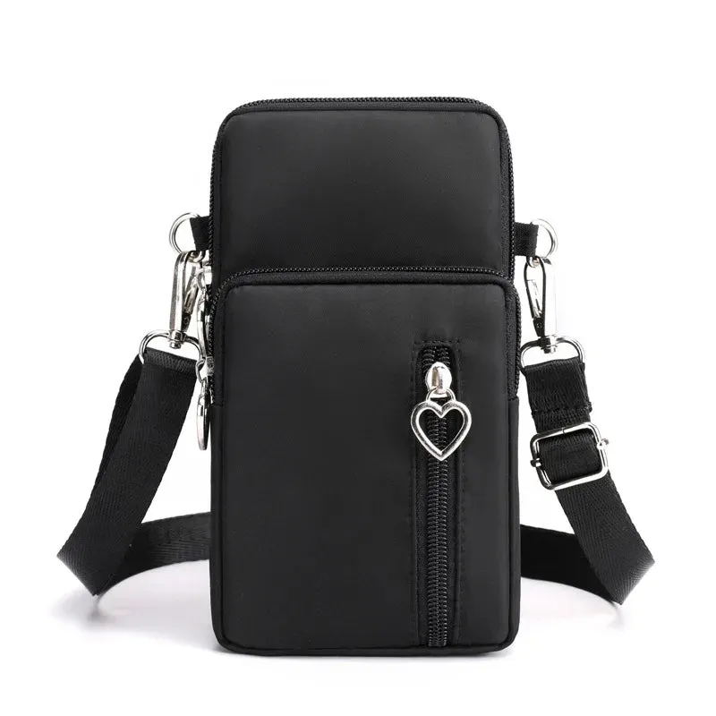 2023 Canvas Handbag Mobile Phone Bag Women's Messenger Bag All-match Mini Small Crossbody Bag Hanging Neck Coin Purse Bag