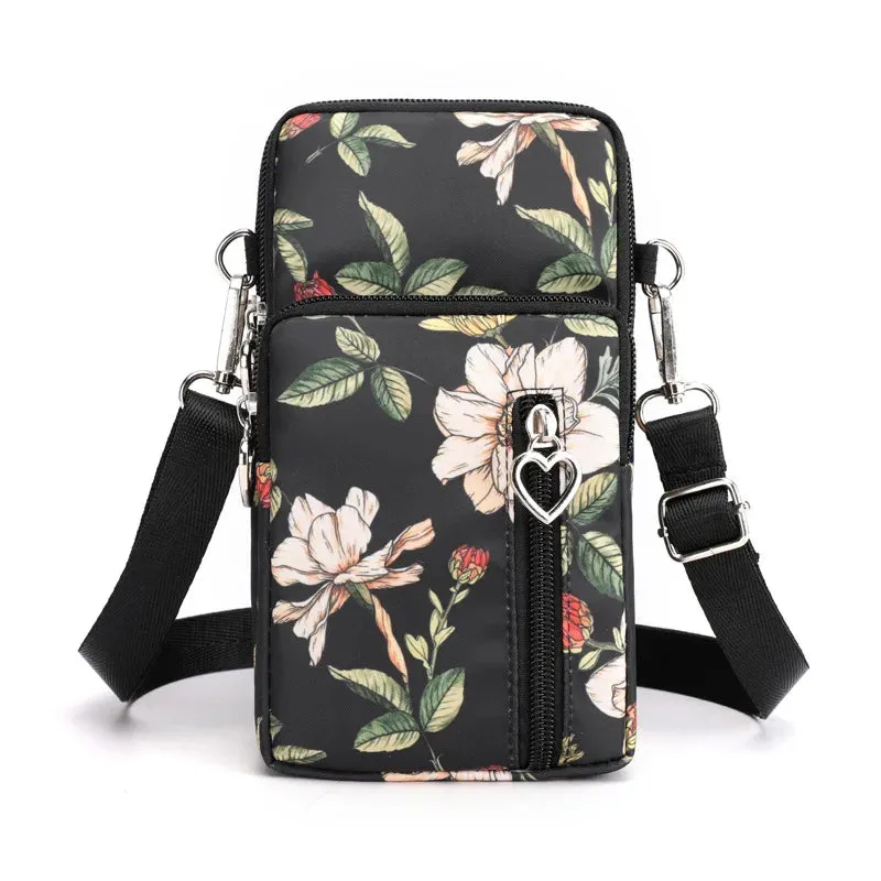 2023 Canvas Handbag Mobile Phone Bag Women's Messenger Bag All-match Mini Small Crossbody Bag Hanging Neck Coin Purse Bag