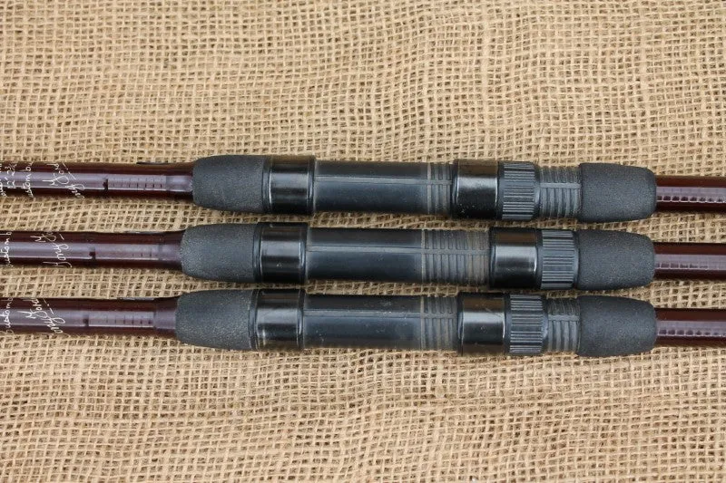 3 x Tony Fordham XHM Carbon Custom Old School Carp Fishing Rods. 2.75lb T/C.
