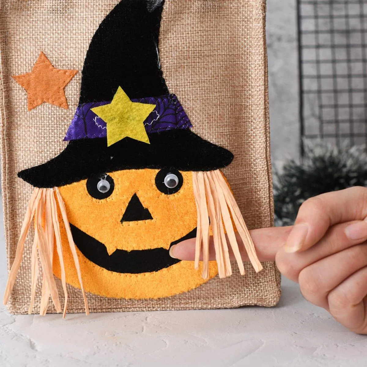 4 PCS Halloween Reusable Gift Tote Bags