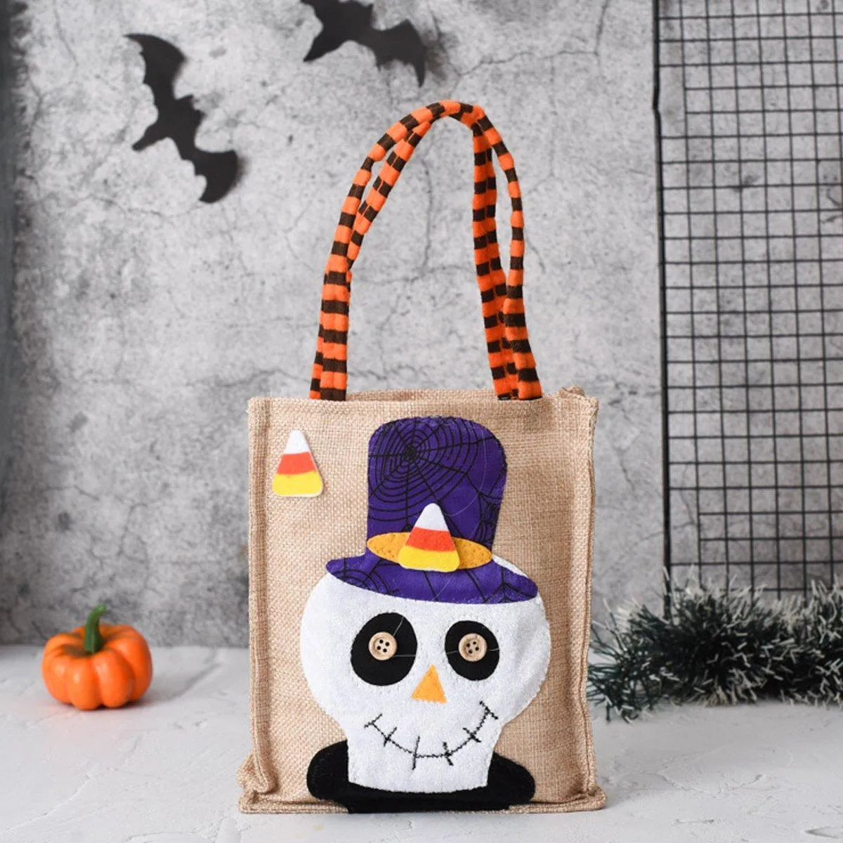 4 PCS Halloween Reusable Gift Tote Bags