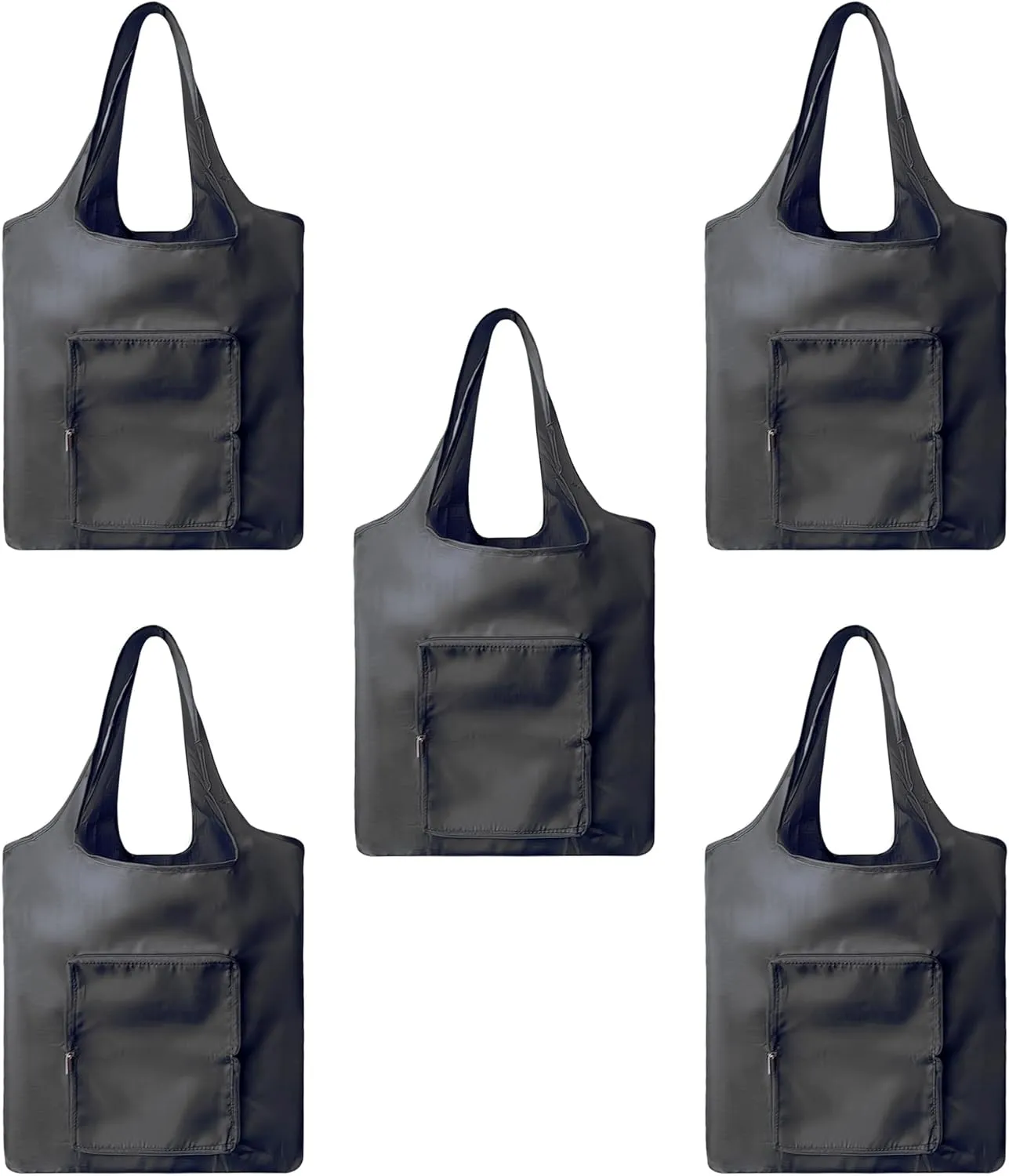 5 packs Foldable reusable grocery bags, eco waterproof shopping bags food tote bags G-B-1