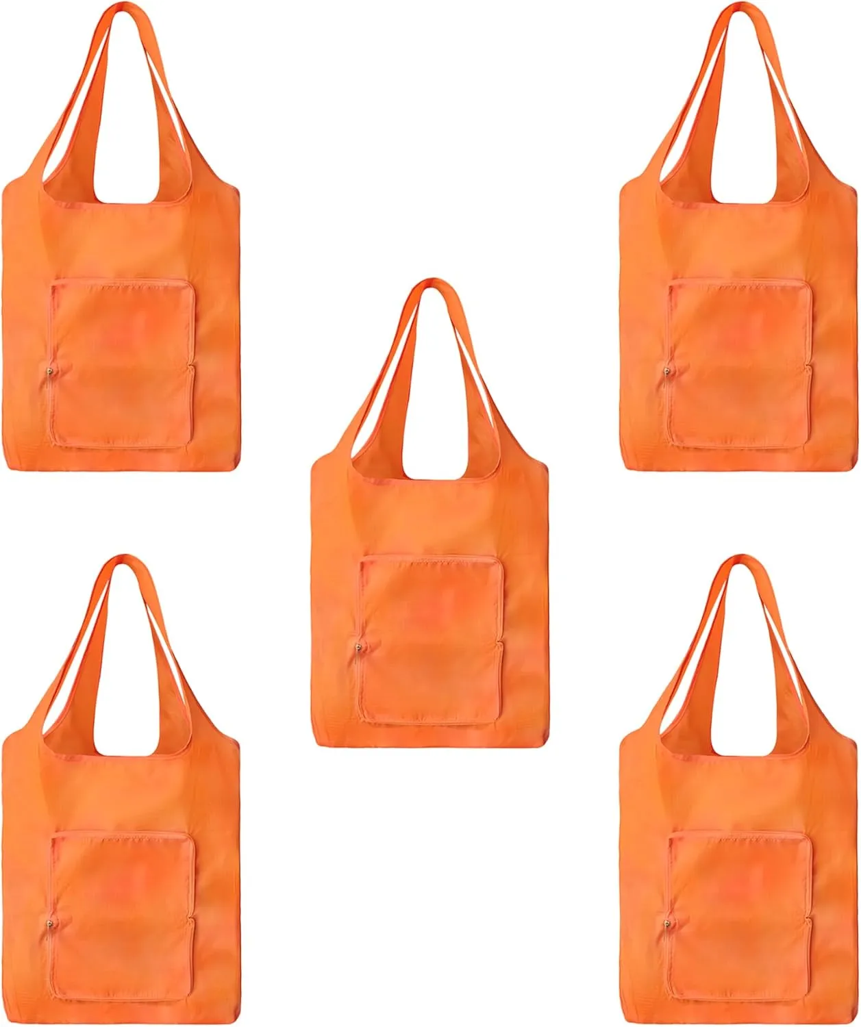 5 packs Foldable reusable grocery bags, eco waterproof shopping bags food tote bags G-B-1