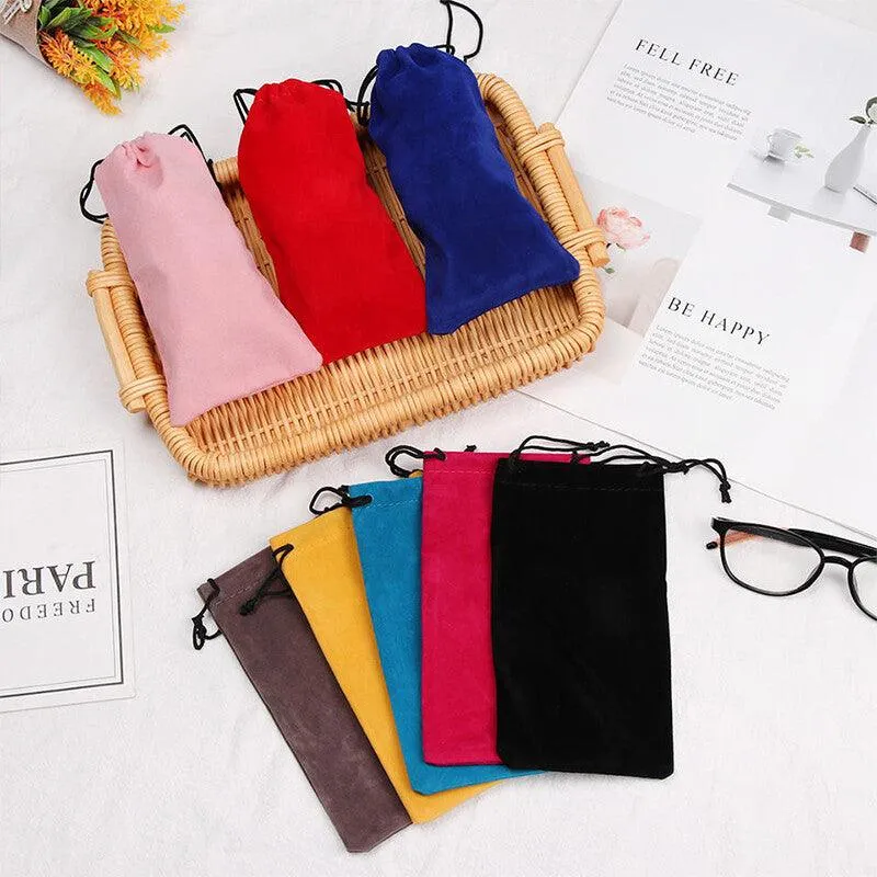 5PCS Soft Sunglasses Pouch Eyeglasses Bag