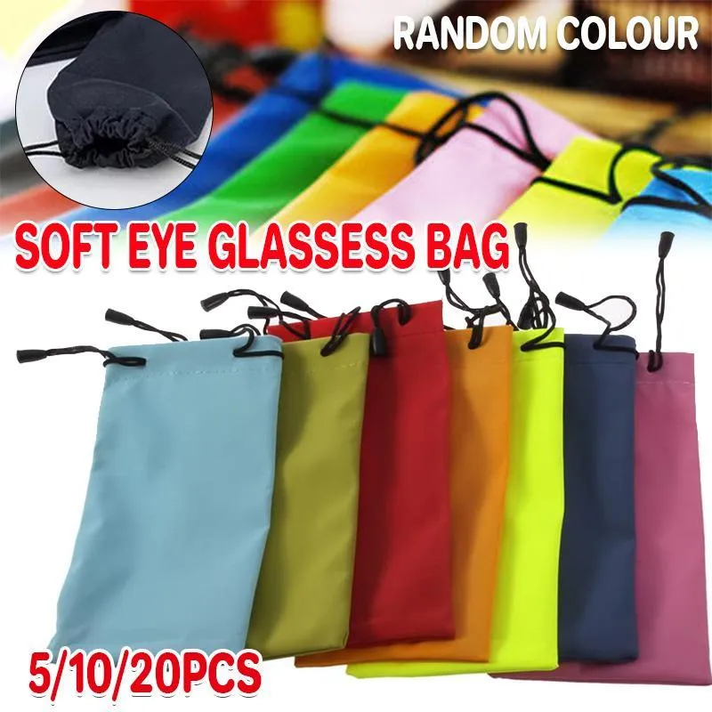 5PCS Soft Sunglasses Pouch Eyeglasses Bag