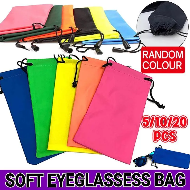 5PCS Soft Sunglasses Pouch Eyeglasses Bag