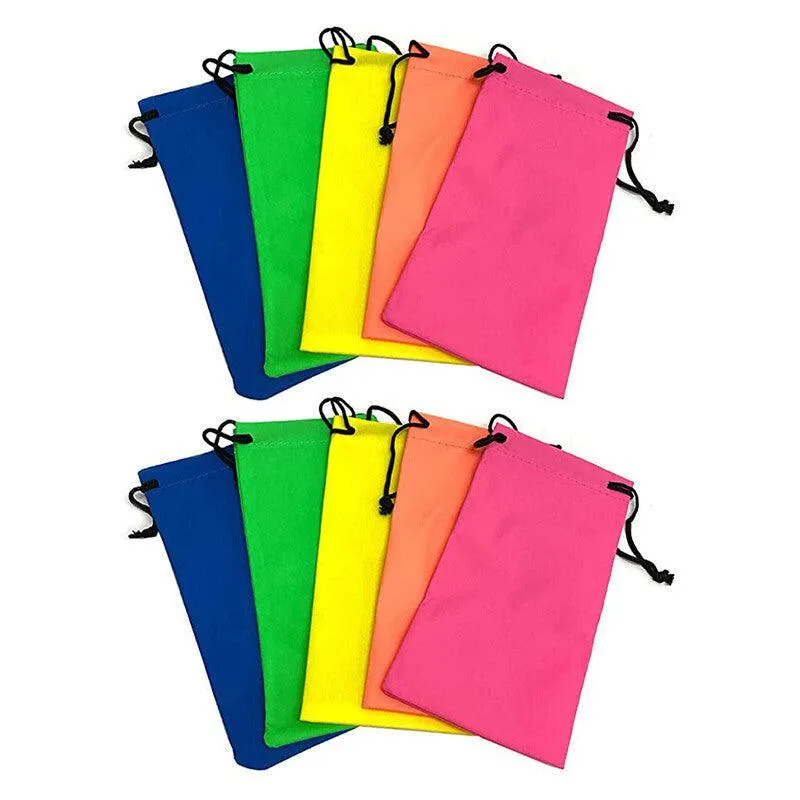 5PCS Soft Sunglasses Pouch Eyeglasses Bag
