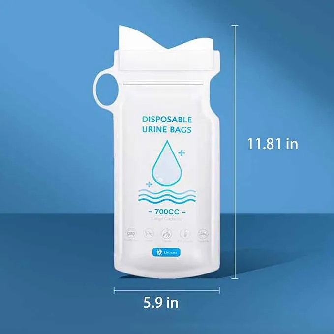 700ML, Disposable Urine Bag, Travel, Camping, Traffic jam, Emergency Portable Urine Bag and Vomit Bag for Pregnant Women, Mixed Pee Bag, Mobile Toilet Bag