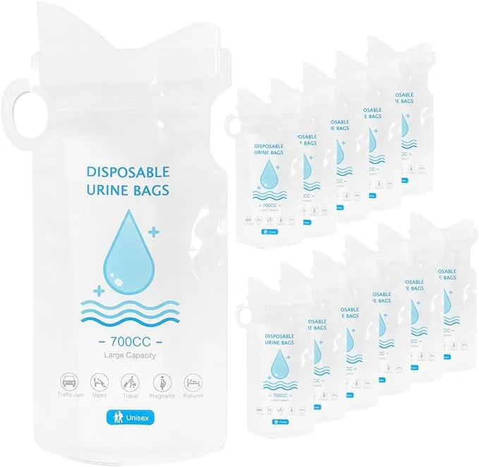700ML, Disposable Urine Bag, Travel, Camping, Traffic jam, Emergency Portable Urine Bag and Vomit Bag for Pregnant Women, Mixed Pee Bag, Mobile Toilet Bag