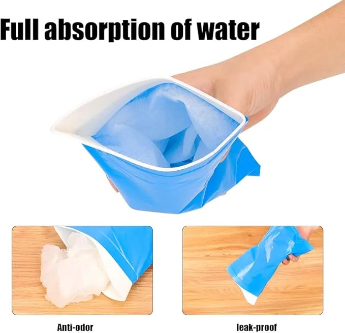 8 Pack Disposable Urine Bags, Pee Bags for Camping Travel Urinal Toilet Traffic Jam Emergency Portable Urine Bag Pee Bags Car Toilet for Men Women Children Brief Relief