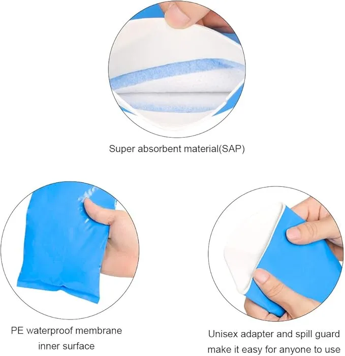 8 Pack Disposable Urine Bags, Pee Bags for Camping Travel Urinal Toilet Traffic Jam Emergency Portable Urine Bag Pee Bags Car Toilet for Men Women Children Brief Relief
