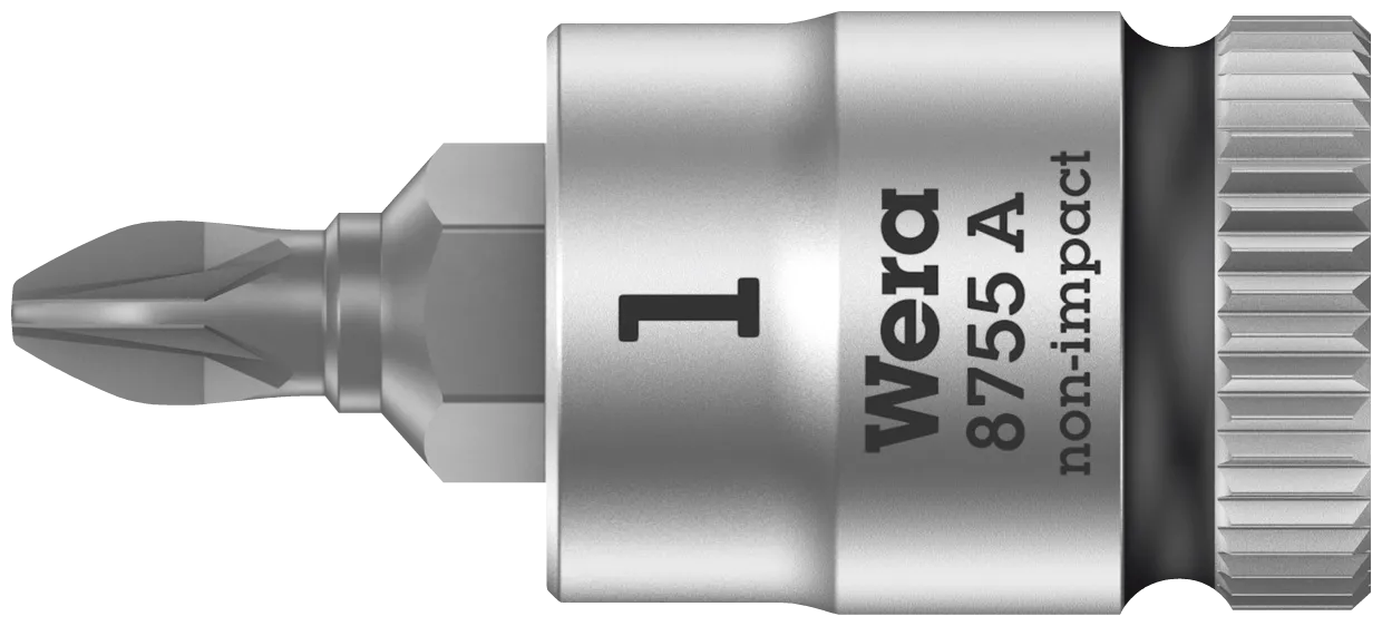 8755 A Pozidriv Zyklop bit socket, 1/4" drive