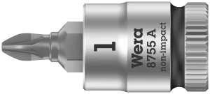 8755 A Pozidriv Zyklop bit socket, 1/4" drive