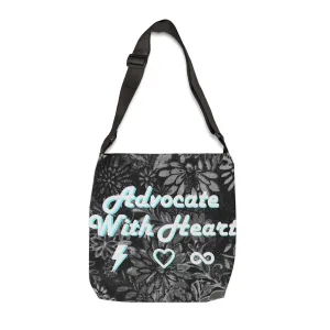 Advocate With Heart Black Floral Tote