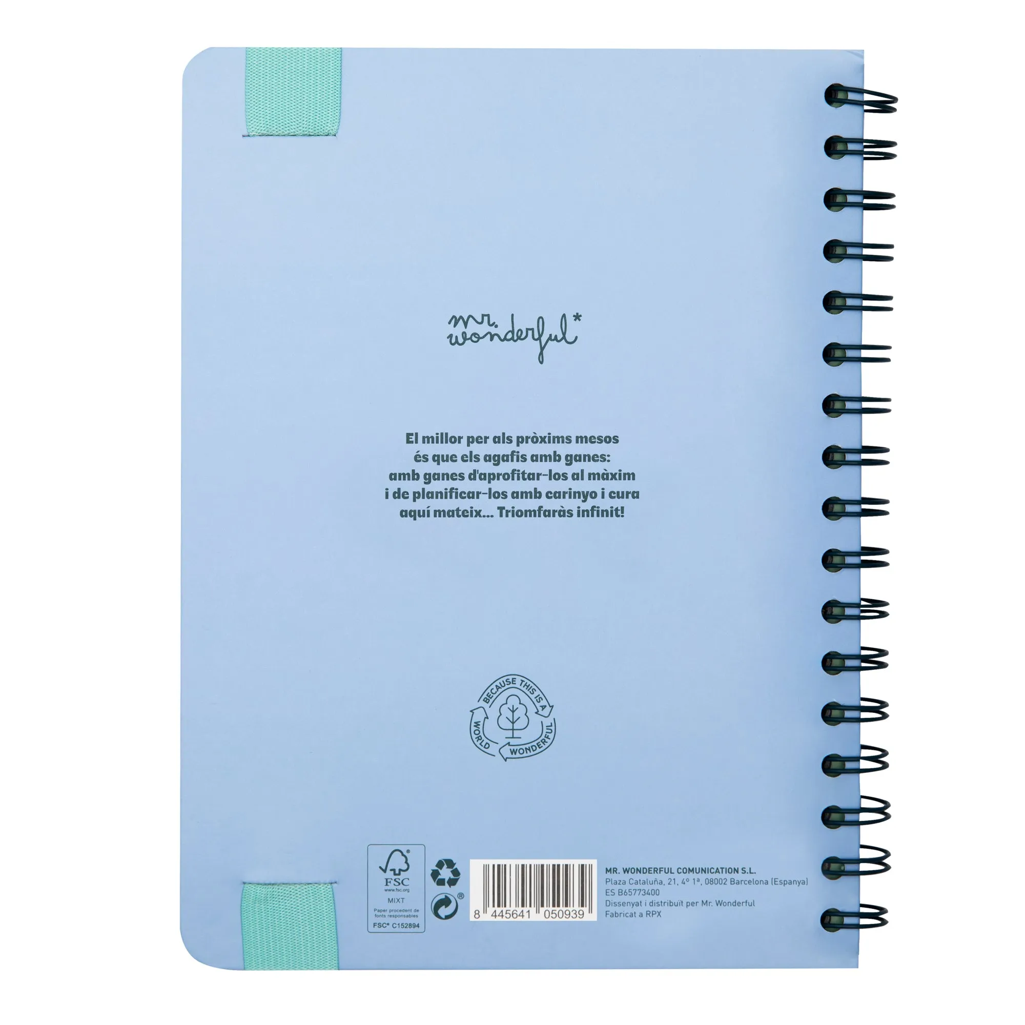 Agenda Wonder 2025 Setmanal - Vaig a totes.