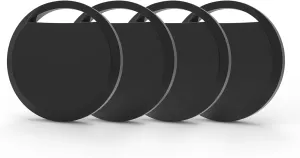 Air Tracker Tags 4 Pack Smart Tag Bluetooth Trackers Work with Apple Find My (iOS Only), Lightweight Tag Prevent Loss of Luggage Wallets Keys Bags,Replaceable Battery,IP67 Waterproof