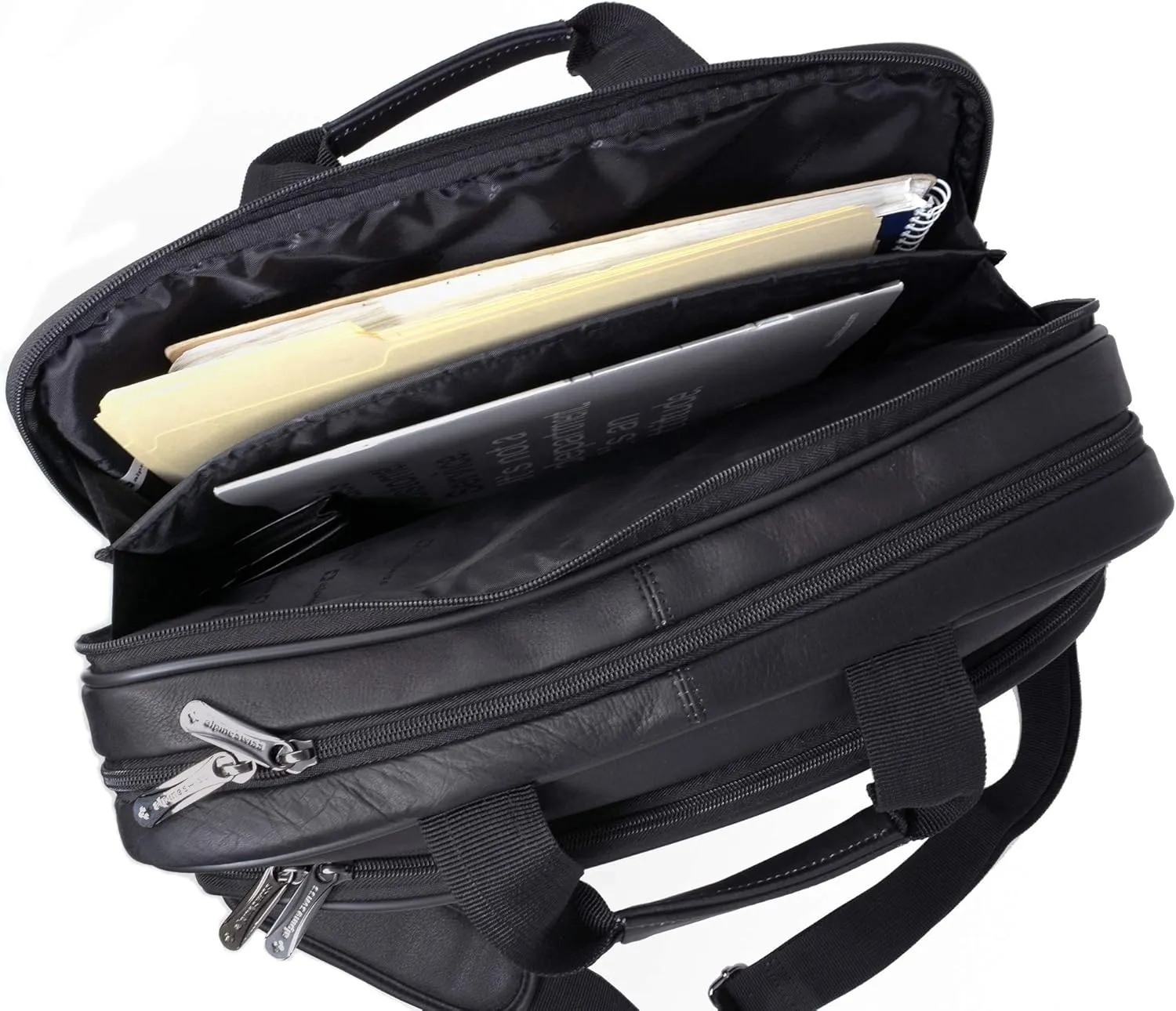 Alpine Swiss Messenger Bag Colombian Leather 15.6” Laptop Briefcase Portfolio