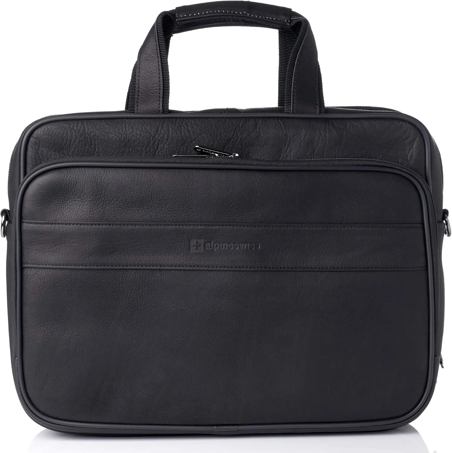 Alpine Swiss Messenger Bag Colombian Leather 15.6” Laptop Briefcase Portfolio