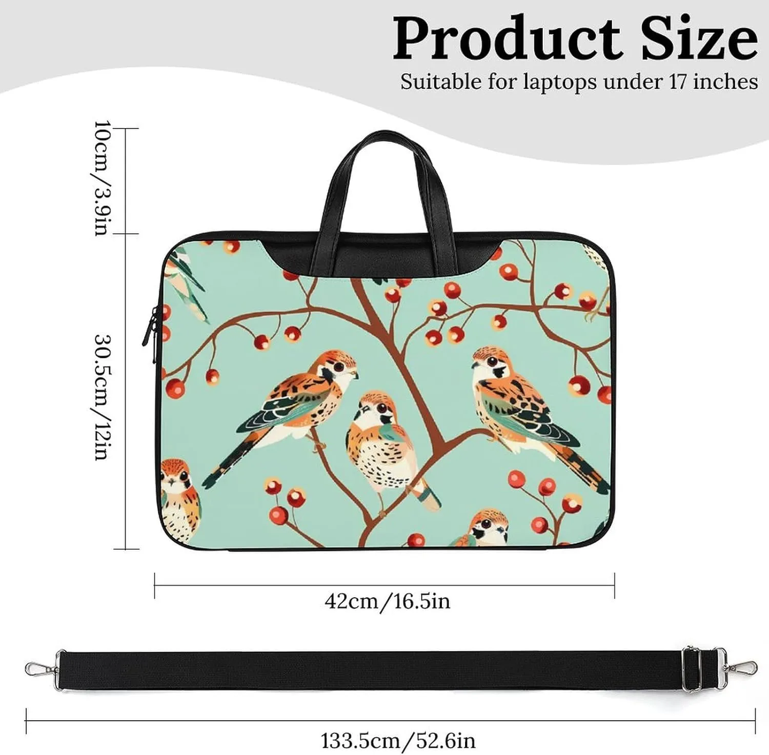 American Kestrel Pattern Laptop Tote Bag Waterproof Computer Carrying Case Business Office Briefcase