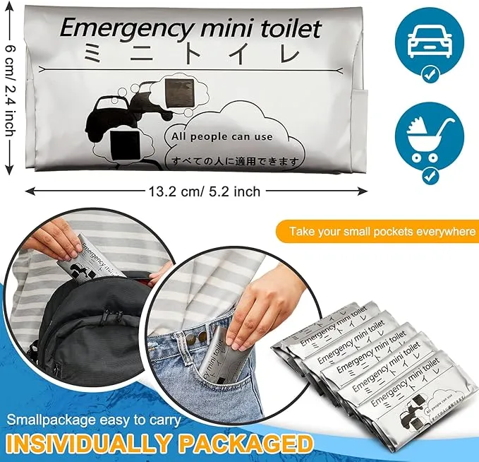 Amylove 100 Pcs Disposable Pee Bags Portable Urine Bags Emergency Toilet Bags for Patient Men Women Toddler Travel Outdoor Camping Road Trip