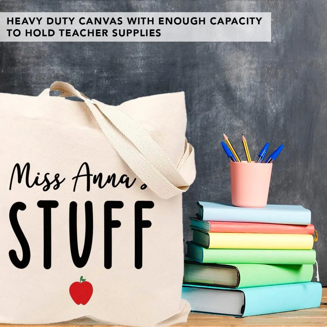 Andaz Press 15" x 15.75" Tote Bags - Best Teacher Gifts for Women