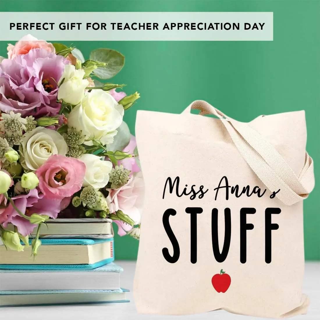 Andaz Press 15" x 15.75" Tote Bags - Best Teacher Gifts for Women