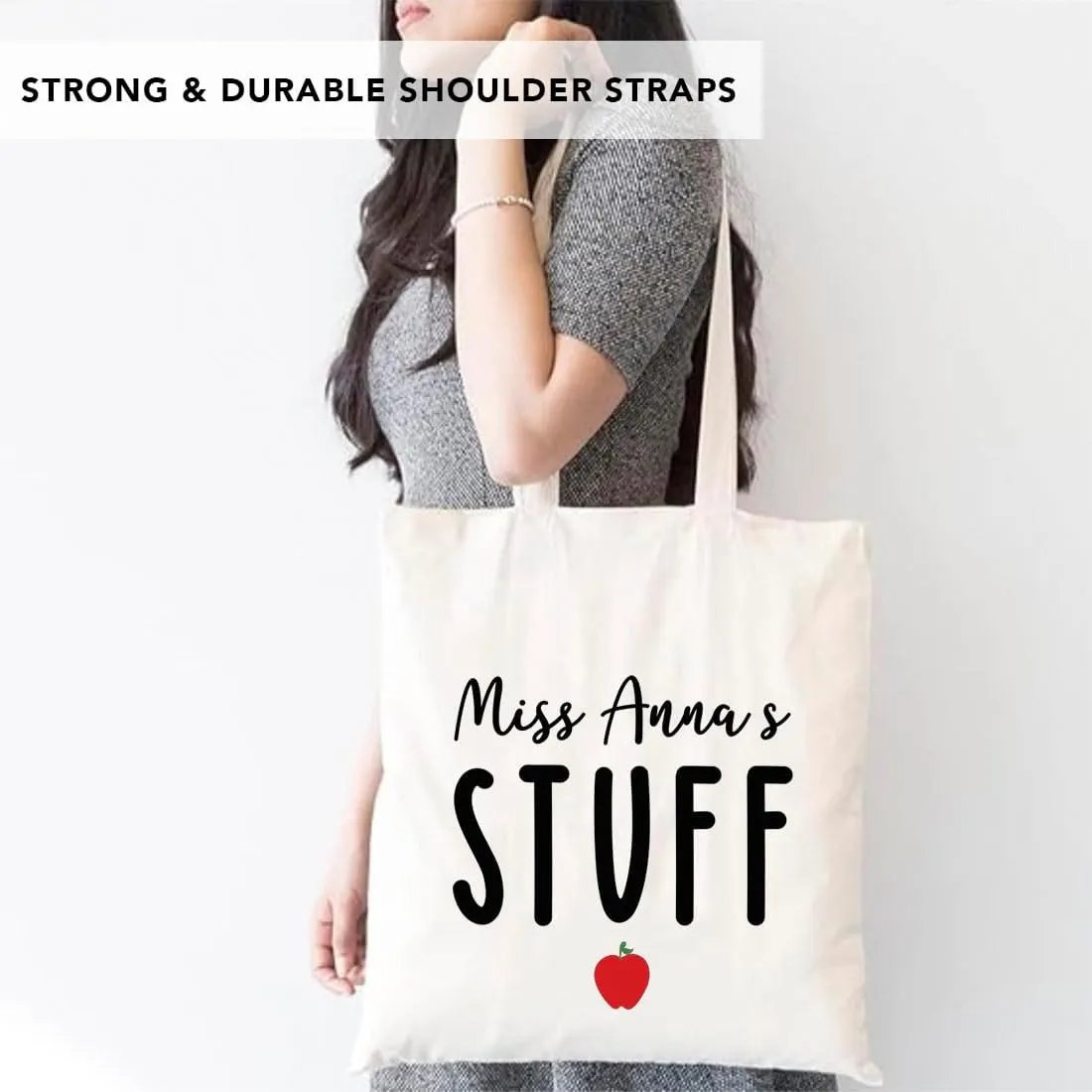 Andaz Press 15" x 15.75" Tote Bags - Best Teacher Gifts for Women