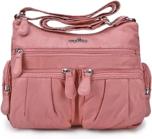 Angelkiss Crossbody Bags for Women, Ladies Shoulder Handbags and Purses Medium Faux Leather Pocketbooks