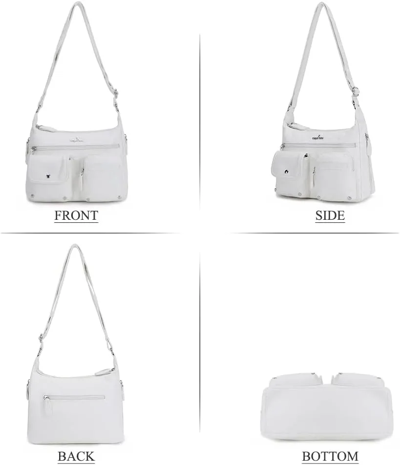 Angelkiss Crossbody Bags for Women, Ladies Shoulder Handbags and Purses Medium Faux Leather Pocketbooks